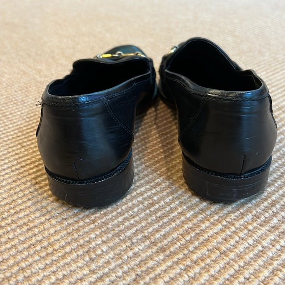 Joan & David Black Leather Horsebit Loafer Handmade in Italy - Picture 7 of 8